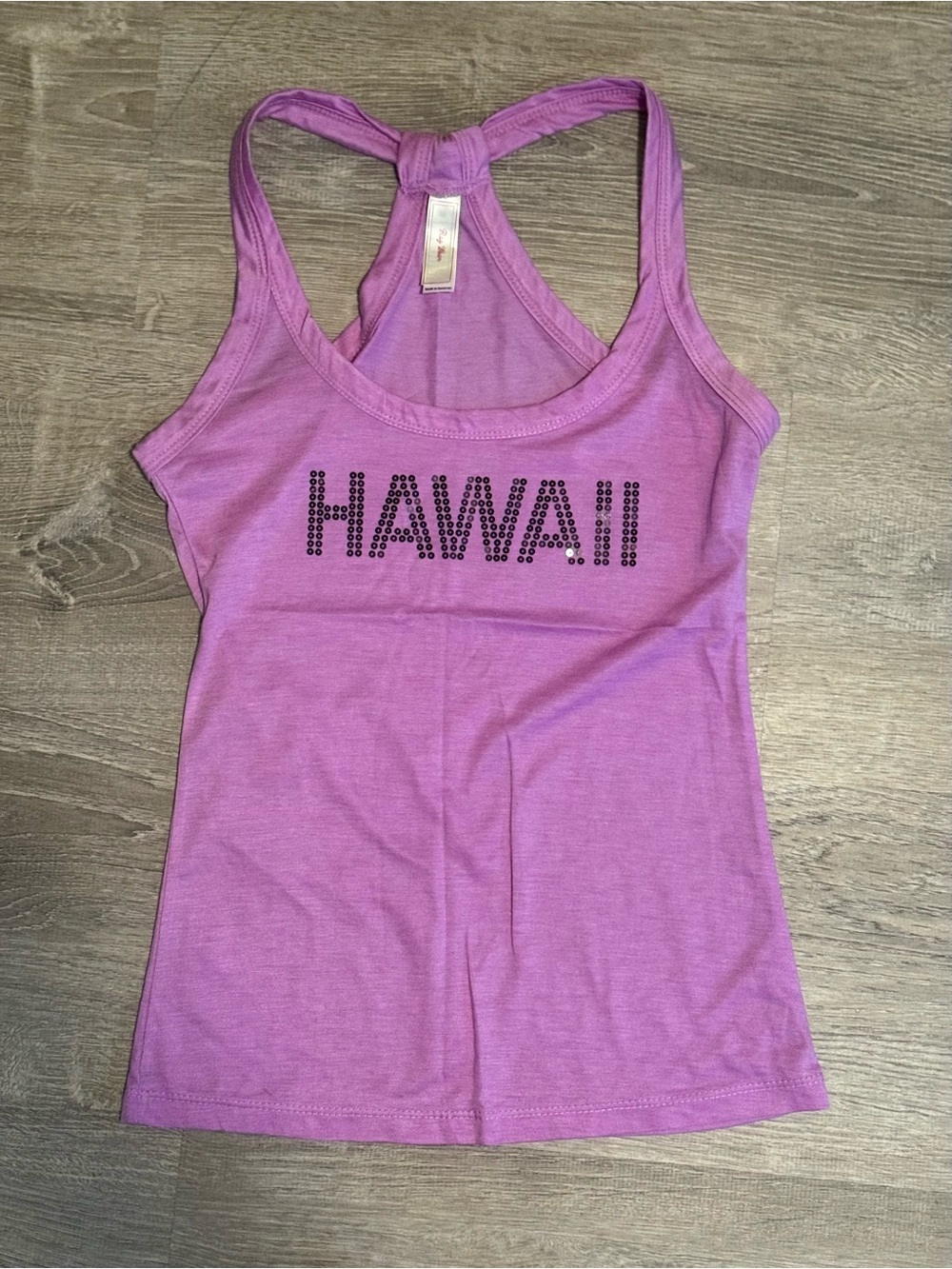Hawaii Exclusive Hawaiian Purple Sequin Tank Top Shirt